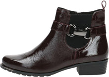 Load image into Gallery viewer, Caprice Black Patent Leather Buckle Trim Ankle Boot - Boutique on the Green 
