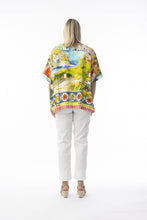 Load image into Gallery viewer, Orientique Amalfi Printed V Neck Oversized Woven Blouse 32444 - Boutique on the Green 

