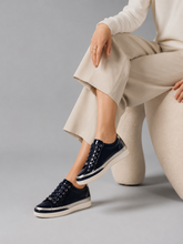 Load image into Gallery viewer, Caprice Soft Leather Lace Up Pump Style Trainer With Contrasting Trim

