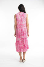 Load image into Gallery viewer, Orientique Leros Fushia Printed Organic Cotton Sleeveless Crinkle Woven Dress With Tassels - Boutique on the Green 
