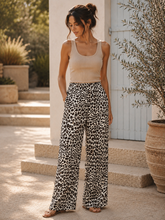 Load image into Gallery viewer, B Young Joella Printed Elasticated Wide Leg Crop Woven Trouser
