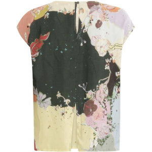 Marble Print Cupro Woven Top