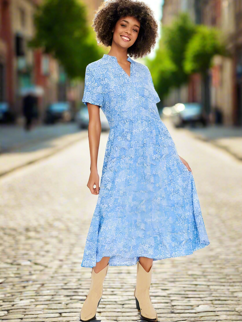 Saint Tropez ultramarine leo maxi dress