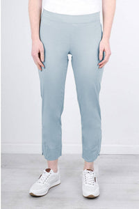 Foil's Signature 7/8 Plain Coloured Pull On Trouser - Pebble Light Grey