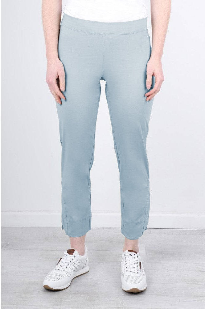 Foil's Signature 7/8 Plain Coloured Pull On Trouser - Pebble Light Grey