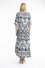 Load image into Gallery viewer, Orientique Izmir Green Printed Elbow Bell Sleeve Viscose Woven Maxi Dress - Boutique on the Green 
