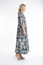 Load image into Gallery viewer, Orientique Izmir Green Printed Elbow Bell Sleeve Viscose Woven Maxi Dress - Boutique on the Green 
