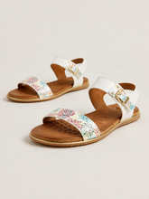 Load image into Gallery viewer, Lunar Horton Speckled Double Strap &amp; Buckle Open Toe Sandal
