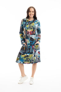 Orientique New York Princess Panel Long Sleeve Jersey Dress 20084