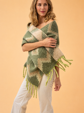 Load image into Gallery viewer, Powder Melia Zig Zag Patterned Cosy Scarf - Olive
