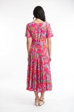 Załaduj obraz do przeglądarki galerii, Orientique Symi Print Crinkle Short Sleeve Godet Midi Dress
