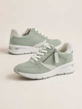 Load image into Gallery viewer, Tamaris Zip &amp; Lace Up Wedge Trainer With Detailed Trim &amp; Metallic Trim Laces
