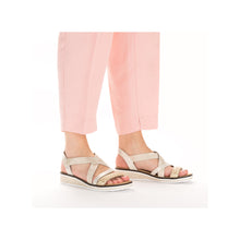 Load image into Gallery viewer, Rieker Gold &amp; Shimmer Plaited Toe &amp; Multi Strap Velcro Open Toe Sandal - Boutique on the Green 
