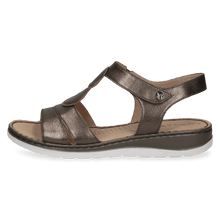 Load image into Gallery viewer, Caprice Gunmetal Leather T-Bar Style Sandal - Boutique on the Green 
