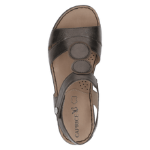 Load image into Gallery viewer, Caprice Gunmetal Leather T-Bar Style Sandal - Boutique on the Green 
