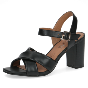 Caprice Soft Leather Cross Over Block Heeled Occasion Shoe - Boutique on the Green 