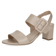 Load image into Gallery viewer, Caprice Leather Two Strap With Buckle Block Heeled Sandal - Boutique on the Green 
