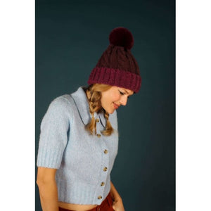 Powder Cable Kintted Freya Bobble Hat - Boutique on the Green 