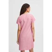 Load image into Gallery viewer, BYoung Falakka Linen Blend Short Sleeve V Neck Woven Loose Dress - Boutique on the Green 
