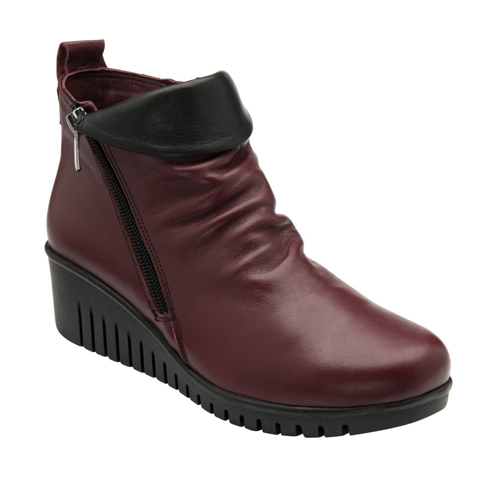 Lotus Cordelia Bordeaux Leather Boot - Boutique on the Green 
