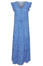 Load image into Gallery viewer, BYoung Joella Frill Sleeve V-Neck Printed Tiered Maxi Dress
