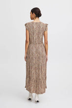 Load image into Gallery viewer, BYoung Joella Printed Frill Sleeve V Neck Drawstring Waist Tiered Maxi Dress
