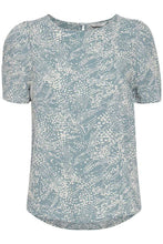 Load image into Gallery viewer, BYoung Joella Short Sleeve Spun Viscose Woven Top With Back Pleat Detail
