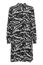 Load image into Gallery viewer, BYoung Josa Printed V-Neck &amp; Tie Long Sleeve Tunic Dress - Boutique on the Green 
