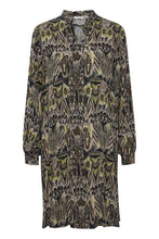Load image into Gallery viewer, BYoung Josa Printed V-Neck &amp; Tie Long Sleeve Tunic Dress - Boutique on the Green 
