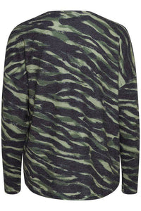 BYoung Sky Print Batwing Long Sleeve Pullover