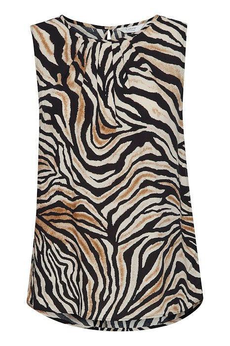 BYoung Joella Woven Sleeveless Shell Top With Front Gathers