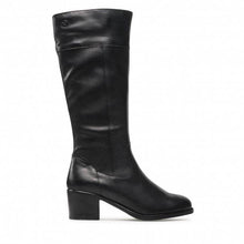 Load image into Gallery viewer, Caprice Black Leather Block Heel Knee High Boot
