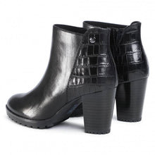 Load image into Gallery viewer, Caprice Croc Nappa Leather Platform Heeled Ankle Boot
