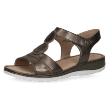 Load image into Gallery viewer, Caprice Gunmetal Leather T-Bar Style Sandal - Boutique on the Green 
