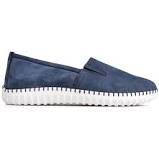 Load image into Gallery viewer, Caprice Leather Nubuck Ocean Blue Slip On Loafer With Stitch Detailing
