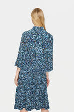Load image into Gallery viewer, Saint Tropez EdaSZ Printed Elbow Fluted Sleeve Woven Tiered Hem Dress - Boutique on the Green 
