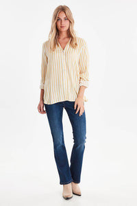 BYoung Candystripe Turn-up Sleeve Shirt