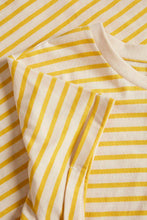 Load image into Gallery viewer, Saint Tropez organic cotton yellow &amp; off white stripe t-shirt - Boutique on the Green 
