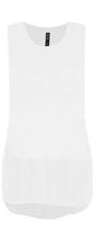 Load image into Gallery viewer, Foil White 100% Linen Longline Vest With Silk Hem Trim - Boutique on the Green 
