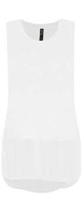 Foil White 100% Linen Longline Vest With Silk Hem Trim - Boutique on the Green 