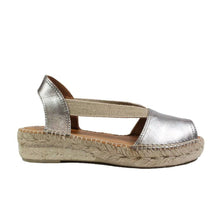 Load image into Gallery viewer, Etna Flat Leather Open Toe Espadrille
