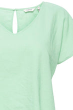 Load image into Gallery viewer, BYoung Falakka Linen Mix Short Sleeve V Neck Woven Top - Boutique on the Green 
