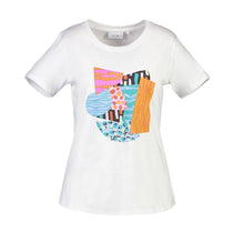 Load image into Gallery viewer, Foil Happy Ending White Pure Cotton Multi Colour Front Placement T-Shirt
