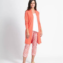 Load image into Gallery viewer, Foil Signature Fuss Free Printed 7/8 Stretch Trousers - Leaf It Mango
