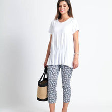 Load image into Gallery viewer, Foil Signature Fuss Free Printed 7/8 Stretch Trousers - What The Hash
