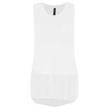 Foil White 100% Linen Longline Vest With Silk Hem Trim - Boutique on the Green 