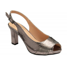 Load image into Gallery viewer, Lotus Stellar Gunmetal Peep Toe Slingback Platform Shoe - Boutique on the Green 
