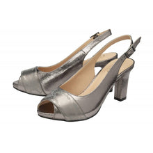 Load image into Gallery viewer, Lotus Stellar Gunmetal Peep Toe Slingback Platform Shoe - Boutique on the Green 
