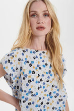 Load image into Gallery viewer, Saint Tropez Blanca Adele Ditsy Print Cap Sleeve Woven Top With Beaded Trim At Shoulder

