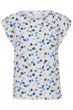 Load image into Gallery viewer, Saint Tropez Blanca Adele Ditsy Print Cap Sleeve Woven Top With Beaded Trim At Shoulder
